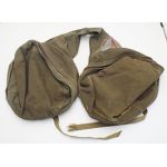 WWII era Motorcycle Saddle Bags Made From Stretcher Material