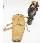 WWII era Early Khaki M2A1 Training Gas Mask​ and Bag