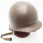 ​Late war WWII M1 Helmet and Liner. Front seam, swivel bale