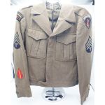WWII era US Army Armed Forces Network SHAEF 63rd Infantry Division Ike Jacket