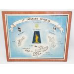 WWII era US Army 77th Infantry Division Unit History Map in the Pacific