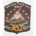 ​WWII era US Navy 302nd Construction Battalion SeaBees Plaque