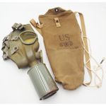 WWII era M1A1 Training Gas Mask and Bag