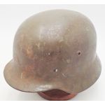 ​WWII German M40 North Africa/Italy Camo Painted Helmet