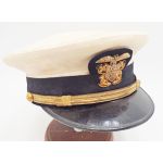 WWII Army Transport Service Shipping Officers Visor Hat name to a crew member of the Clarksdale Victory