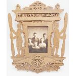 WWI era ​Royal Flying Corps Portrait with Hand Carved Frame