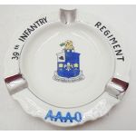 WWII era 9th Infantry Division, 39th Infantry Regiment AAA-O Ashtray.
