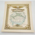 ​WWII era Peruvian Aviation Cross Award Certificate to USMC Aviator