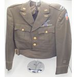 WWII US Army 9th Air Force Officers Cut Down Ike Service Coat