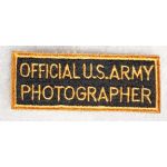​WWII Official US Army Photographer Patch