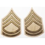 WWII era US Army Khaki Sergeant First Class Rank Chevrons