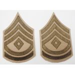 ​WWII era US Army Khaki First Sergeant Second Grade Rank Chevrons
