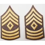 Korean War era Women's Taupe First Sergeant Rank Chevrons