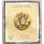 WWII New Old Stock War Economy Army Enlisted Cap Badge