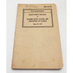 WWII US War Department Manual Handbook On 37-mm Gun, Tank, M5