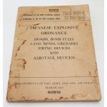 Post WWII US War Department Manual Handbook On Japanese Explosive Ordnance