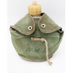 Wartime Vintage North Vietnamese / NVA Plastic Canteen With Green Cloth Cover