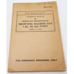 WWII US War Department Manual Handbook On the .50 Cal Machine Gun All Types