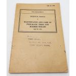 WWII US War Department Manual Handbook On Maintenance and Care of Pneumatic Tires and Rubber Treads