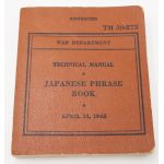 WWII US War Department Manual Handbook Japanese Phrase Book