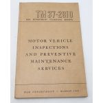 WWII US War Department Manual Handbook on Motor Vehicle Inspections And Preventive Maintenance Services