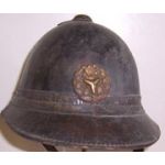 1920's-1930's Japanese Home Front Leather Fire Department Helmet