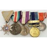 WWI Era Japanese Five Place Medal Bar Group