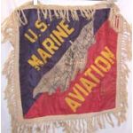 Marine Corps Aviation Silk & Wool  Patriotic Pillowcase