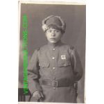 WWII Japanese China Front Army Soldier With Squadron Marking Over Pocket Photo