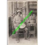 Japanese Army Officer Wearing Tropical Pith Helmet Photo.