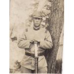 Japanese WWII Era Army NCO Holding Sword Photo