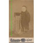 Meiji Era Studio Setting Of Japanese Child Wearing Military Uniform Photo