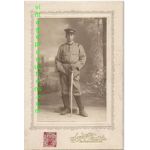 Taishoi Era Studio Setting Of Japanese Infantryman Holding Sword Photo