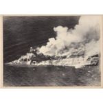 WWII Japanese Propaganda Photo Of Sinking Of British Carrier Hermes