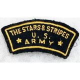 WWII The Stars And Stripes US Army English Made Tab / Patch
