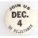 Vietnam Join The Resistance Dec 4th Anti-War Pin