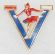 WWII Ice Skater V For Victory Sweetheart / Patriotic Pin