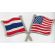 Vietnam Era Crossed Thailand & US Flag Novelty Patch