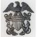 WWII US Navy Officers War Economy Plastic Cap Badge