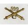 WWII - Occupation Period C Battery 599th Artillery Officers Theatre Made Numbered Collar Device