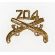 WWII 704th MP / Military Police Officers Numbered Collar Device