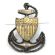 Rare & Unusual US Coast Guard CPO Visor Cap Insignia, silver anchor and gilt shield