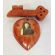 WWII era Hand Carved Key and Heart Sweetheart Pin
