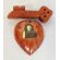 WWII era Hand Carved Key and Heart Sweetheart Pin