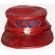 1950's US Air Force 346th Bomb Squadron Red Leather Hat
