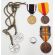 WWI era Dogtags and Medal Grouping. ​Lot contains German ring, 3 medals and dogtags