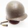 ​Late war WWII M1 Helmet and Liner. Front seam, swivel bale