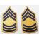 Korean War era 1948 Pattern Master Sergeant Combat Arms Rank Chevrons