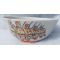 1930's New Old Stock Japanese Home Front Rice Bowl With Bi-Planes in flight, a group of marching soldiers and a rising sun flag Graphics