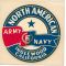 WWII North American Aviation  Army Navy E Flag Award Decal